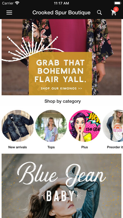 Emulate iPhone app Crooked Spur Boutique using MyAndroid Emulate iPhone app Crooked Spur Boutique using MyAndroid