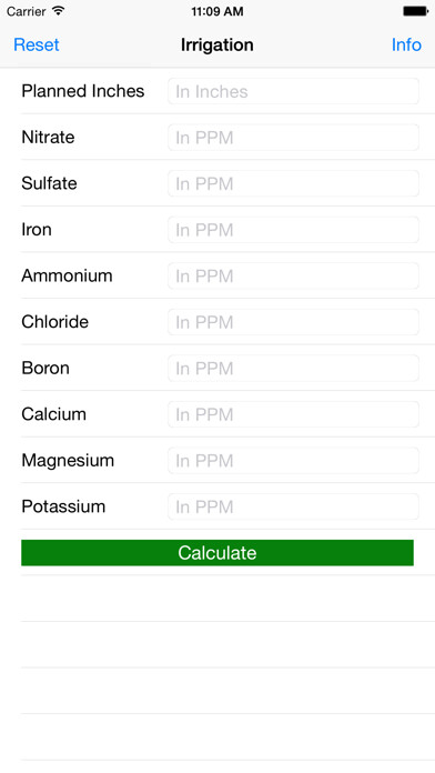 Emulate iPhone app Crop Nutrients in Irrigation Water Calculator using MyAndroid Emulate iPhone app Crop Nutrients in Irrigation Water Calculator using MyAndroid