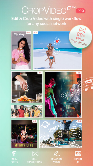 Emulate iPhone app Crop Video Square Editor using MyAndroid