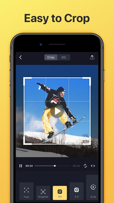 Emulate iPhone app Crop Video - Video Cropper App using MyAndroid