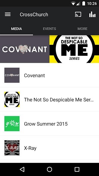 Emulate iPhone app Cross Church Houma using MyAndroid Emulate iPhone app Cross Church Houma using MyAndroid