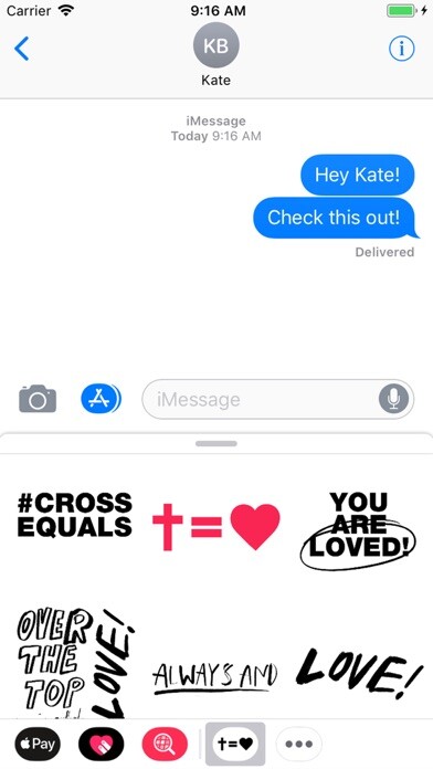 Emulate iPhone app CROSS EQUALS LOVE using MyAndroid