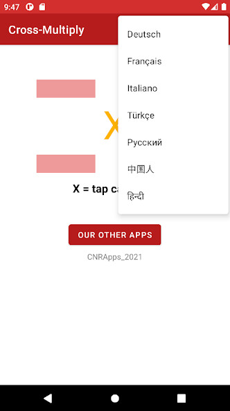 Run android online APK Cross-Multiply Ratio Calculate from MyAndroid or emulate Cross-Multiply Ratio Calculate using MyAndroid