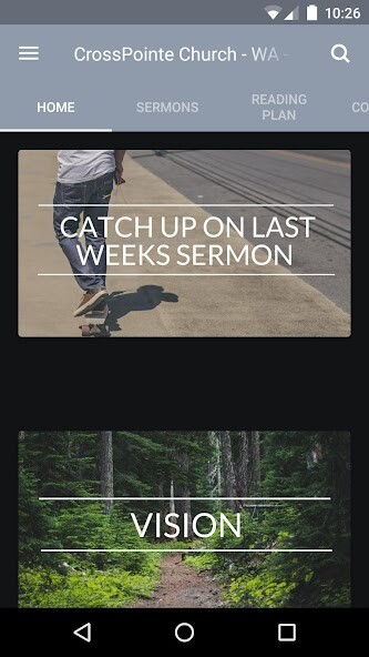 Emulate iPhone app CrossPointe Church Bothell using MyAndroid