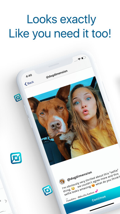 Emulate iPhone app CrossPost for Instagram using MyAndroid