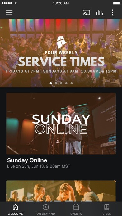 Emulate iPhone app CrossRoads Church CG using MyAndroid Emulate iPhone app CrossRoads Church CG using MyAndroid