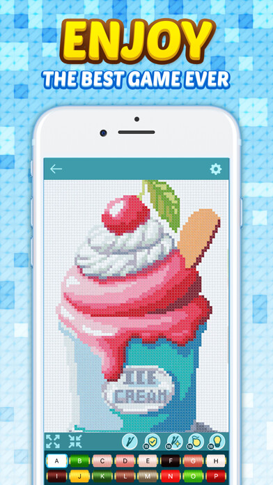 Emulate iPhone app Cross Stitch: Color by Letters using MyAndroid Emulate iPhone app Cross Stitch: Color by Letters using MyAndroid