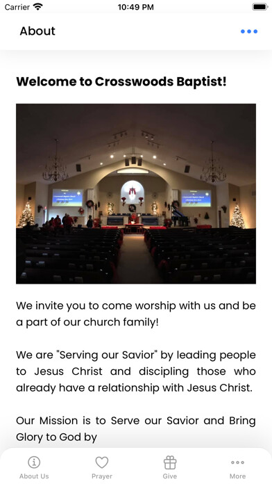Emulate iPhone app Crosswoods Baptist Church using MyAndroid Emulate iPhone app Crosswoods Baptist Church using MyAndroid
