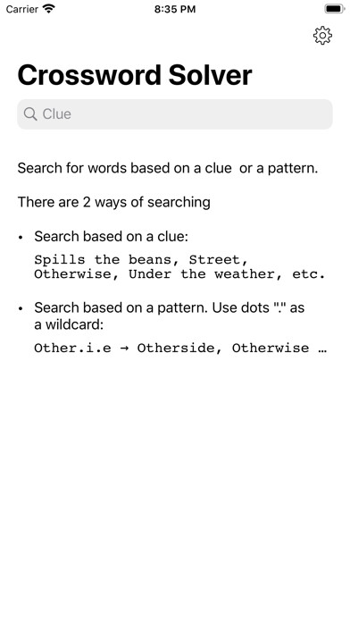 Emulate iPhone app Crossword Clue Solver using MyAndroid Emulate iPhone app Crossword Clue Solver using MyAndroid