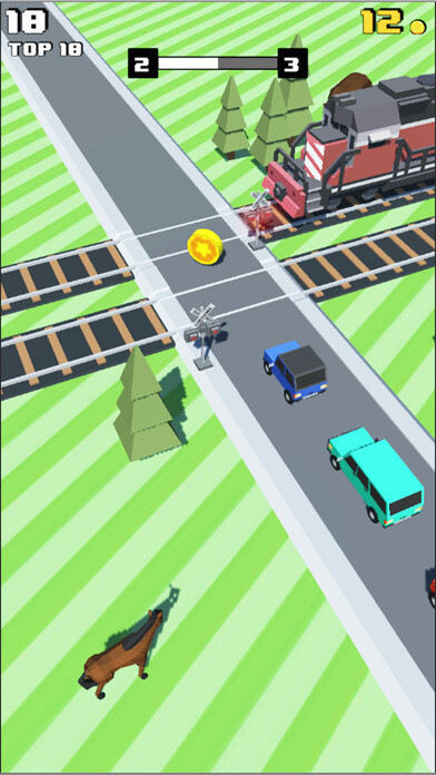 Emulate iPhone app Crossy Tracks 3D using MyAndroid