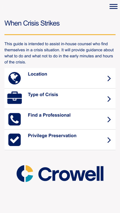 Emulate iPhone app Crowell Crisis Response App using MyAndroid Emulate iPhone app Crowell Crisis Response App using MyAndroid