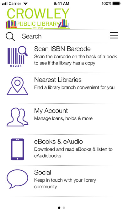 Emulate iPhone app Crowley Public Library using MyAndroid Emulate iPhone app Crowley Public Library using MyAndroid