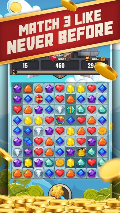 Emulate iPhone app Crown Jewels - Match 3 Game using MyAndroid Emulate iPhone app Crown Jewels - Match 3 Game using MyAndroid