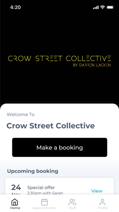 Emulate iPhone app Crow Street Collective using MyAndroid