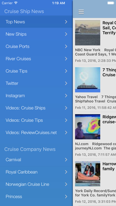 Emulate iPhone app Cruise Ship & Port News using MyAndroid Emulate iPhone app Cruise Ship & Port News using MyAndroid
