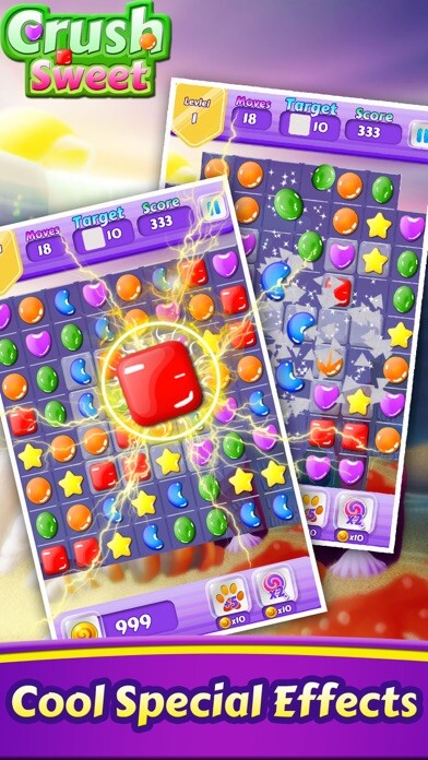 Emulate iPhone app Crush Sweet:Candy Match using MyAndroid