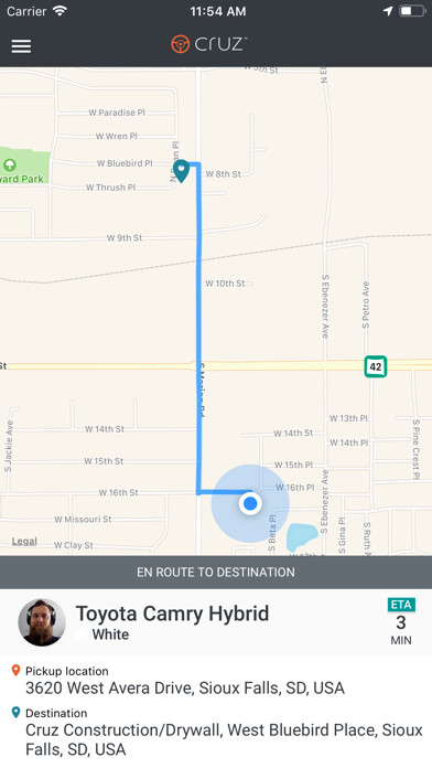 Emulate iPhone app Cruz Rideshare using MyAndroid