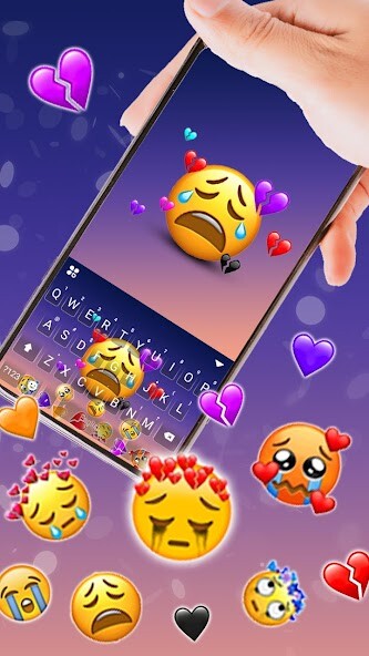 Run android online APK Cry Emojis Gravity Keyboard Background from MyAndroid or emulate Cry Emojis Gravity Keyboard Background using MyAndroid