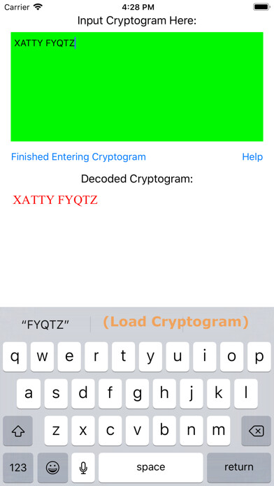 Emulate iPhone app Cryptogram-Assistant using MyAndroid Emulate iPhone app Cryptogram-Assistant using MyAndroid