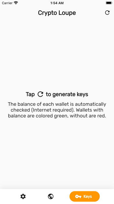 Emulate iPhone app Crypto Loupe using MyAndroid