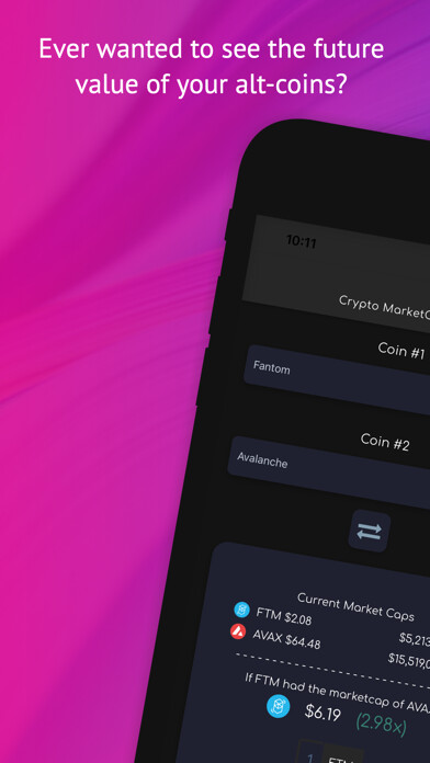 Emulate iPhone app Crypto Market Cap Tool Convert using MyAndroid