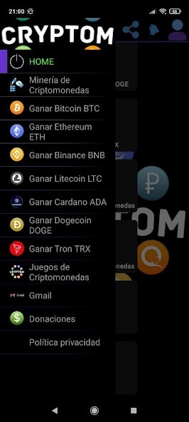 Run android online APK CRYPTOM Ganar Criptomonedas from MyAndroid or emulate CRYPTOM Ganar Criptomonedas using MyAndroid