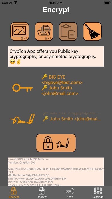 Emulate iPhone app CrypTon: Public Key Encryption using MyAndroid Emulate iPhone app CrypTon: Public Key Encryption using MyAndroid