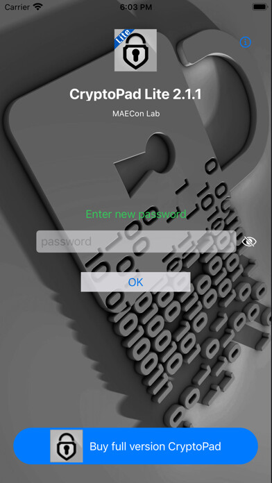 Emulate iPhone app CryptoPad Lite using MyAndroid