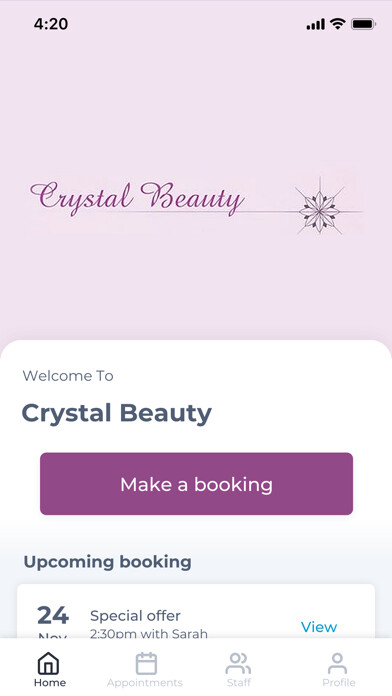 Emulate iPhone app Crystal Beauty using MyAndroid