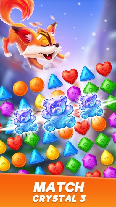 Emulate iPhone app Crystal Crush - Match 3 Game using MyAndroid