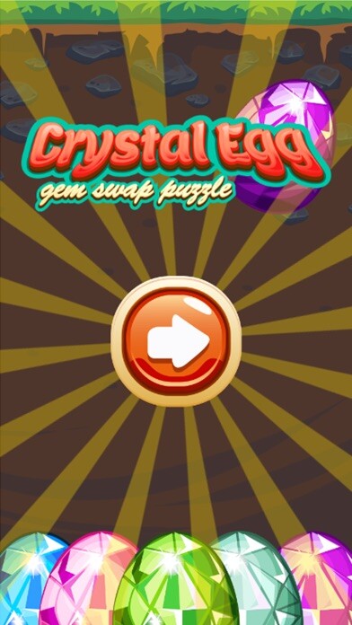 Emulate iPhone app Crystal Egg Mine : gem swap puzzle games using MyAndroid