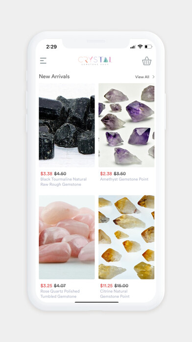 Emulate iPhone app Crystal Gemstone Shop using MyAndroid