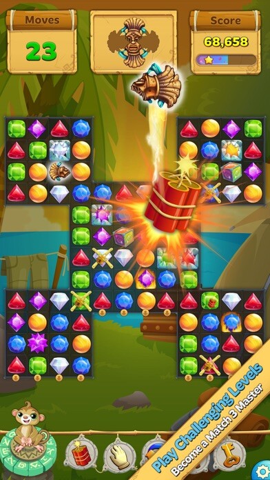 Emulate iPhone app Crystal Island: Match 3 Puzzle using MyAndroid