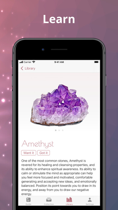 Emulate iPhone app Crystal Lotus: Mindful Guide using MyAndroid
