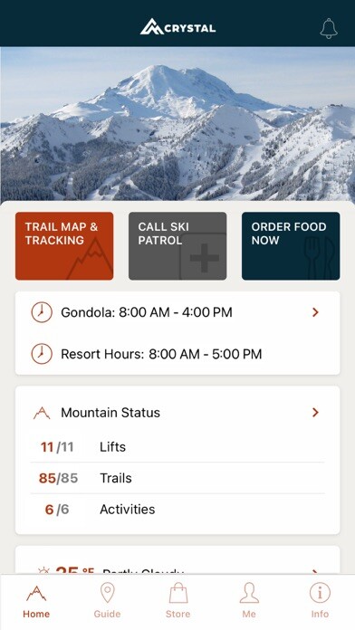Emulate iPhone app Crystal Mountain, WA using MyAndroid Emulate iPhone app Crystal Mountain, WA using MyAndroid