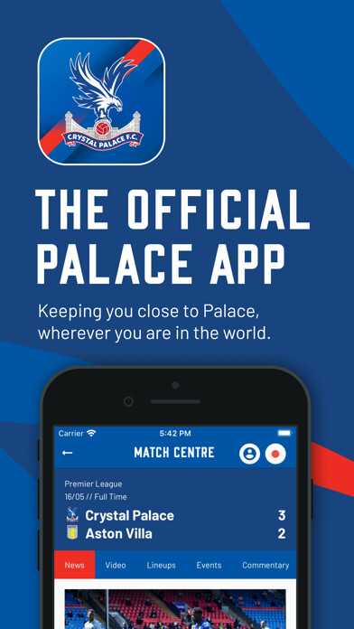 Emulate iPhone app Crystal Palace FC using MyAndroid