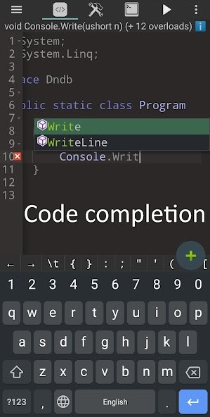 Run android online APK C# Shell .NET IDE from MyAndroid or emulate C# Shell .NET IDE using MyAndroid