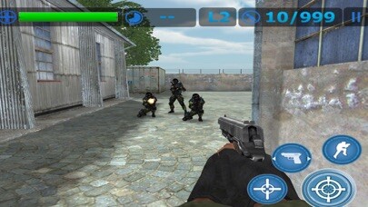 Emulate iPhone app CS Swat Shoot - Fire Gun using MyAndroid