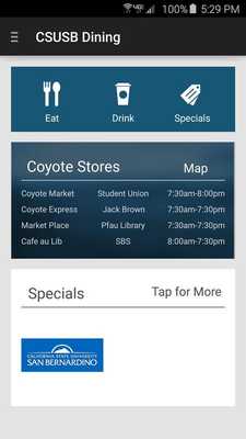 Emulate Android APK CSUSB Dining Emulate Android APK CSUSB Dining
