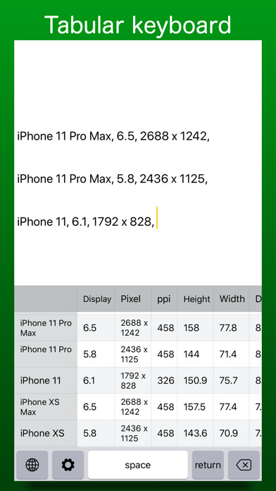Emulate iPhone app CSV Keyboard using MyAndroid