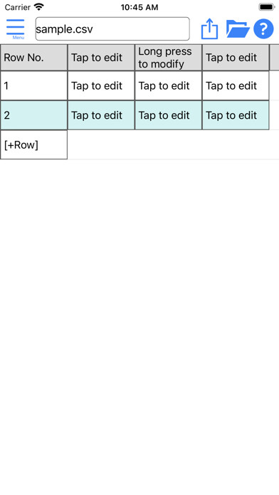 Emulate iPhone app CSV Master using MyAndroid