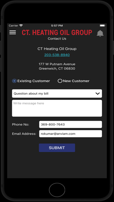 Emulate iPhone app CT Heating Oil Group using MyAndroid Emulate iPhone app CT Heating Oil Group using MyAndroid