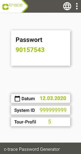 Run android online APK c-trace Password Generator (Customer Version) from MyAndroid or emulate c-trace Password Generator (Customer Version) using MyAndroid Run android online APK c-trace Password Generator (Customer Version) from MyAndroid or emulate c-trace Password Generator (Customer Version) using MyAndroid