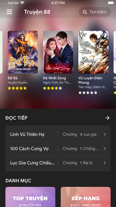 Emulate iPhone app Đọc Truyện Full Online Offline using MyAndroid