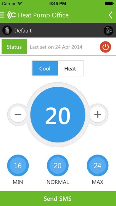 Emulate iPhone app CTSmall heat pump controller using MyAndroid
