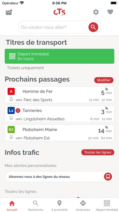Emulate iPhone app CTS Transports Strasbourg using MyAndroid