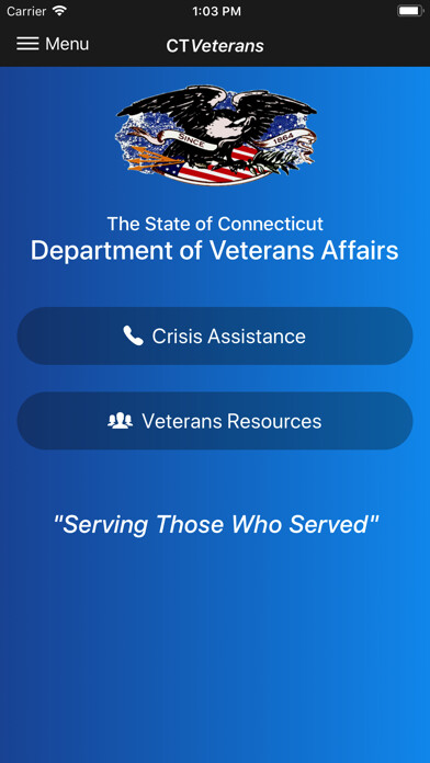 Emulate iPhone app CTVeterans using MyAndroid