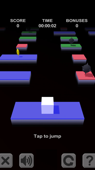 Emulate iPhone app Cube Jump. 3D platforms using MyAndroid