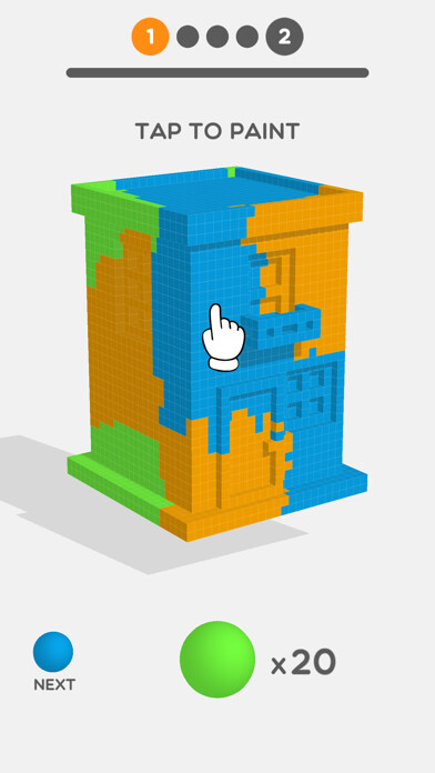 Emulate iPhone app Cube Paint 3D using MyAndroid