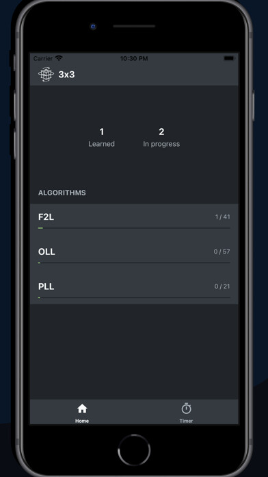 Emulate iPhone app CUBER - Learn algorithms using MyAndroid